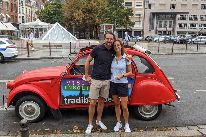 1 Hour Private Lille Tour by Convertible 2CV with a Local Products Tasting - Porte de Paris and the Belfry views from an open-top ride