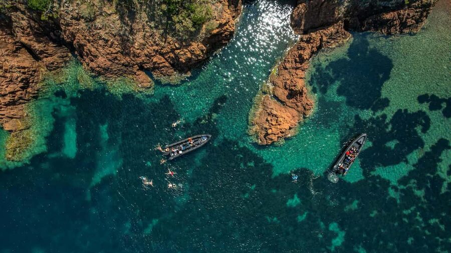 Cannes: Scenic Coves RIB Boat Tour - The core experience: secret coves, caves, natural pools, and red rocks