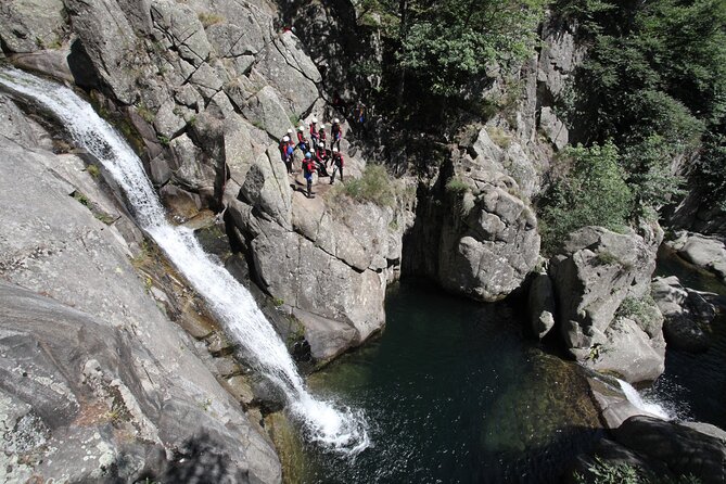 Canyoning tour Aero Besorgues -half day - The big thrills: 25 m zip, splash arrival, and a 180 m crossing