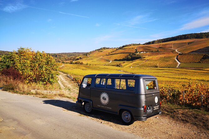Champagne experience with a vintage van from Epernay - 3 hours - Aÿ-Champagne vineyard stop: where the season does the work
