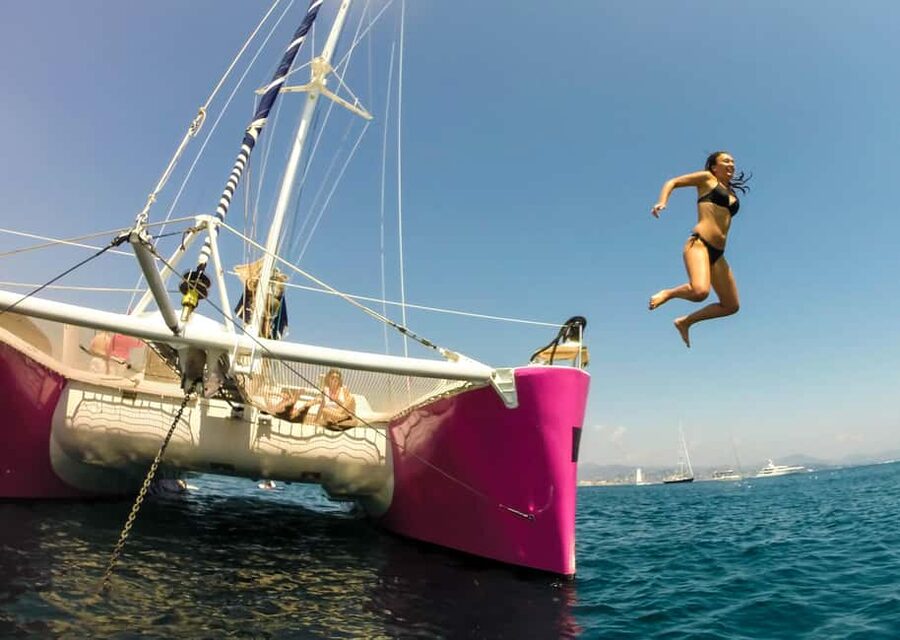Côte d'Azur: Half-Day Coastline Catamaran Sailing Tour - Getting on board: aperitif first, friendly crew, and that small-boat feel