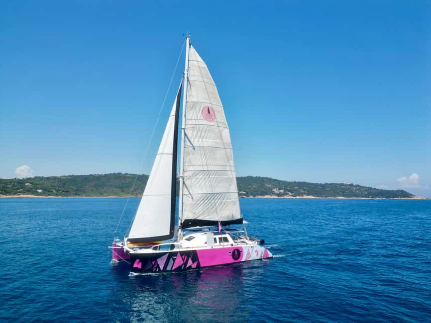 Côte d'Azur: Half-Day Coastline Catamaran Sailing Tour - Sailing off the St Tropez coast: what “half-day” gets you on the water