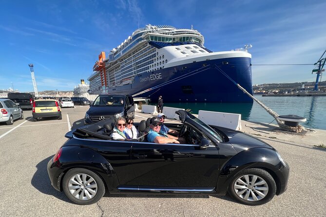 Drive by cabriolet from Marseille cruise port to cassis - Calanque de Figuerolles: short time, real cove energy