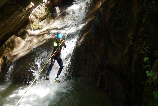 First canyoning in Grenoble in the Vercors - Water time is the main event, so plan for it