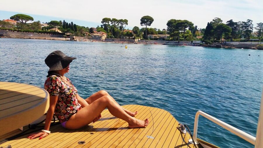From Juan les Pins: Private French Riviera Solar Boat Cruise - How this cruise feels compared to bigger Riviera boat tours