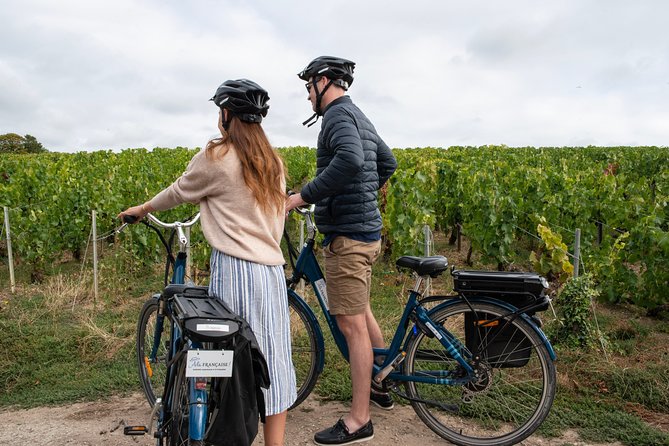 From Reims Full day Electric bike Champagne and lunch - E-bike setup at Le Clos Corbier, where the ride becomes the plan