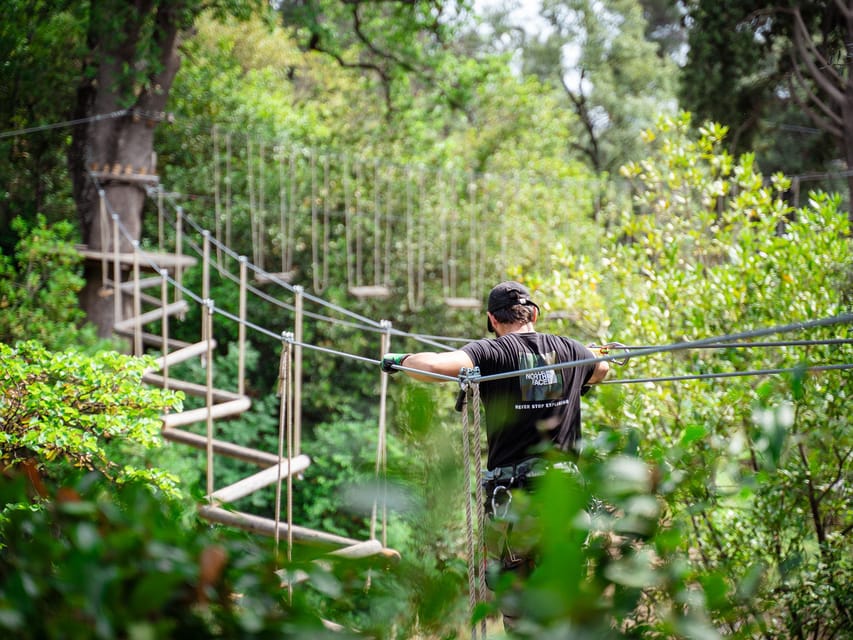 Marseille: Ecopark Adventures Treetop Adventure - Rules that matter: gloves, shoes, hair, weight, and pregnancy