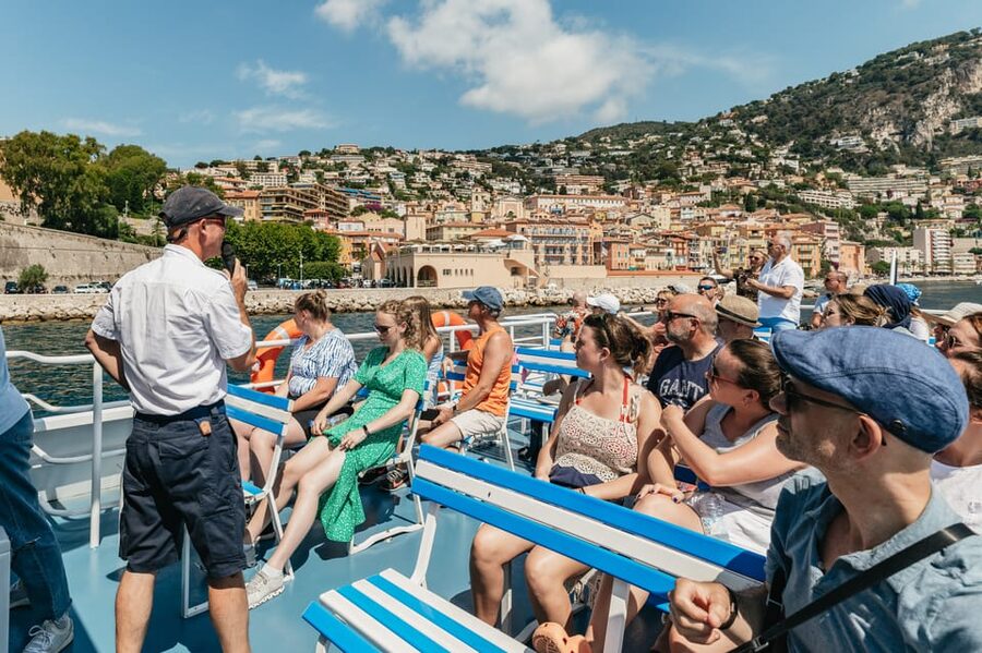 Nice: 1-Hour Sightseeing Cruise to Villefranche Bay - Out on the Water, the Commentary Changes the Mood