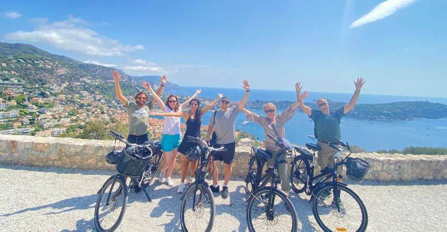 Nice: Panoramic French Riviera E-Bike Tour - La Réserve and Princess Grace Memorial, quick stops with real context