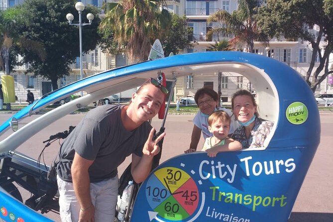 Nice: private guided Tour by electric taxi bike - How long you should book: 45 minutes to 2 hours, with upgrades