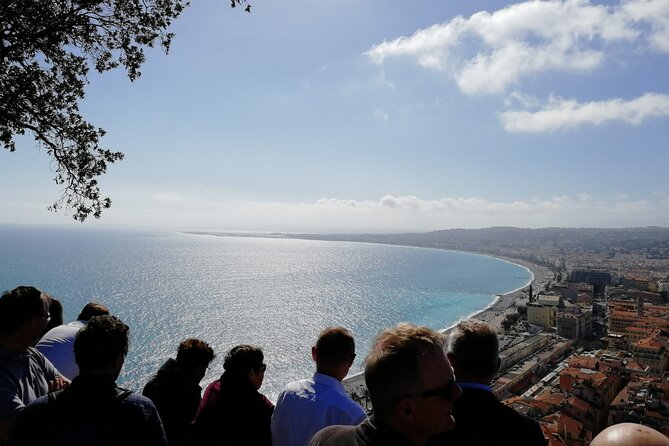 Nice Small-Group Old Town & Castle Hill Cultural Walking Tour with a Local Guide - Stop 1 on Colline du Château: views, trees, waterfall, and ruins