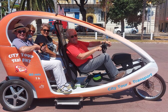 Nice: Visit of Nice by electrically assisted bike taxi 1 hour. - Fontaine du Soleil and the Apollo fountain story you will actually remember