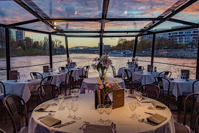 Paris 3-Courses Gourmet Dinner Seine River Cruise with Champagne - What You Actually Get: 3 Courses, Champagne, and a Glass-Front View