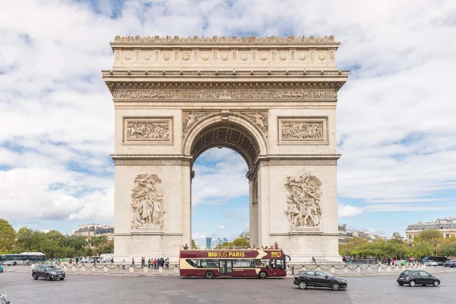 Paris: Arc de Triomphe Ticket & Big Bus Hop-on Hop-off Tour - Arc de Triomphe timed entry, and the view math