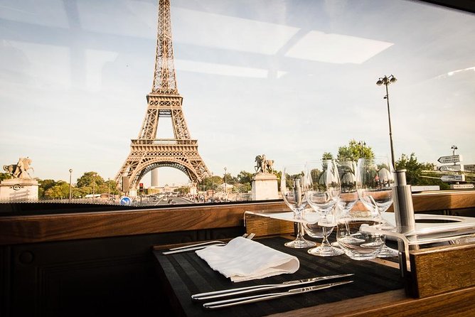 Paris Bustronome Gourmet Sightseeing Dinner on a Panoramic Bus - A 2.5-hour Paris night plan that pairs dinner with the sights