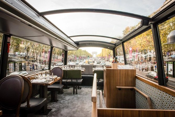 Paris Bustronome Gourmet Sightseeing Lunch on a Panoramic Bus - The Paris Icon Route, Stop by Stop, From a Glassed-In View