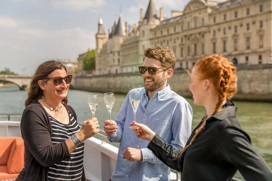 Paris: Champagne Tasting Cruise Departure from Eiffel Tower - The Boat Setup: Private Salon and a Forward-Deck View