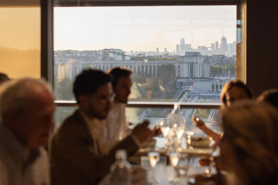 Paris: Early Dinner at Madame Brasserie in the Eiffel Tower - Getting to the restaurant fast, and what the check-in actually feels like