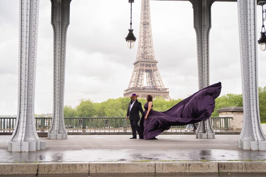 Paris: Eiffel Tower Flying-Dress Photoshoot jonadress - How the Photographers Guide You: Posing, Flow, and Confidence