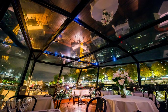 Paris Seine River Dinner Cruise with Champagne and Window Seating - Bay-Window Seating and Champagne: The Comfort Win