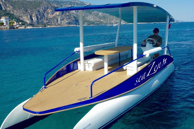 Private Cruise Near Nice and Monaco with Solar Powered Boat - Tête de Chien, Fort Mont-Alban, and Pointe Sainte Hospice from sea level