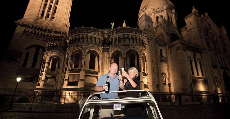 Private tour of Paris by Night with Champagne - Champs-Elysees and Arc de Triomphe under the glow