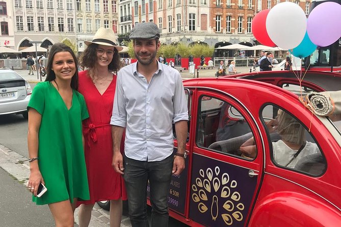Unique Tour of Lille by Convertible 2CV - 1h00 - Place Rihour, the Palace Area, and the Town Hall Belfry