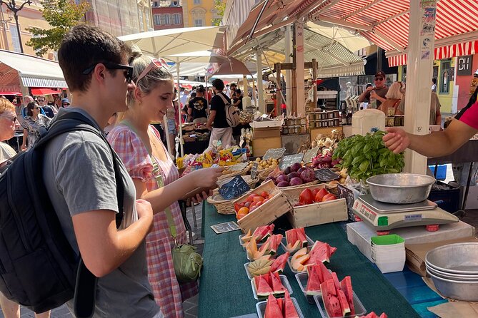 Walking tour of Nice, the old town & the Coline du Château - Cours Saleya Flower Market: Color, Scent, and a Different Mood by Day